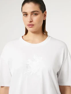 T-shirt in jersey con ricamo*Marina Rinaldi Hot