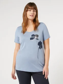 T-shirt in jersey con ricami*Marina Rinaldi Hot