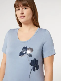 T-shirt in jersey con ricami*Marina Rinaldi Hot