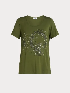 T-shirt in jersey con ricami*Marina Rinaldi Hot
