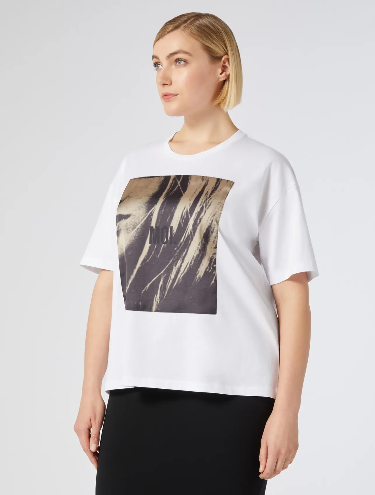 T-shirt in jersey con stampa*Marina Rinaldi New