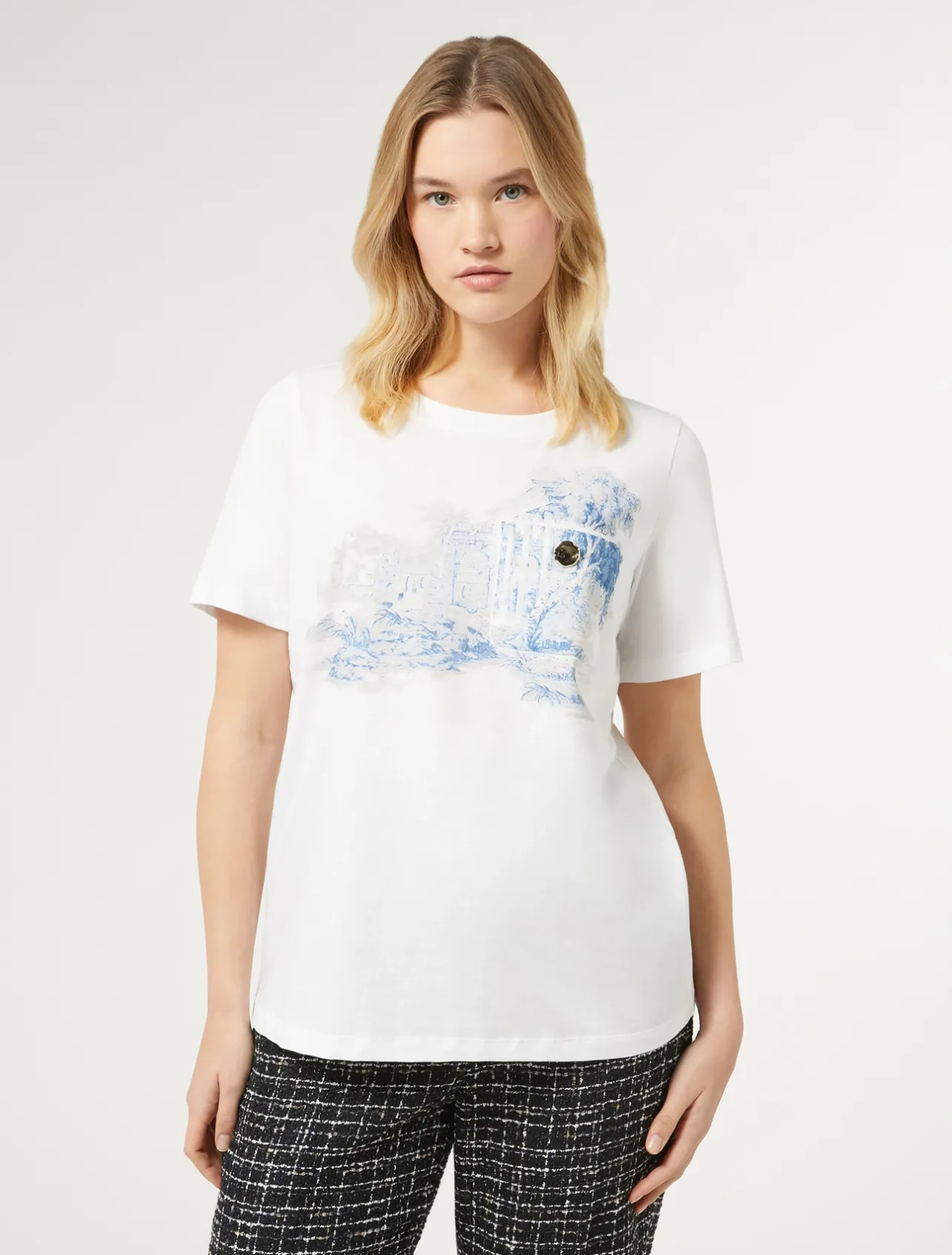 T-shirt in jersey con stampa*Marina Rinaldi Hot