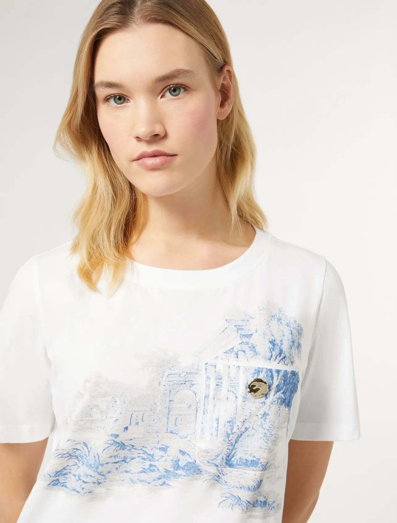 T-shirt in jersey con stampa*Marina Rinaldi Hot