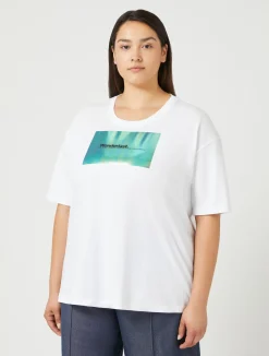 T-shirt in jersey con stampa*Marina Rinaldi New