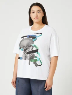 T-shirt in jersey con stampa*Marina Rinaldi Sale