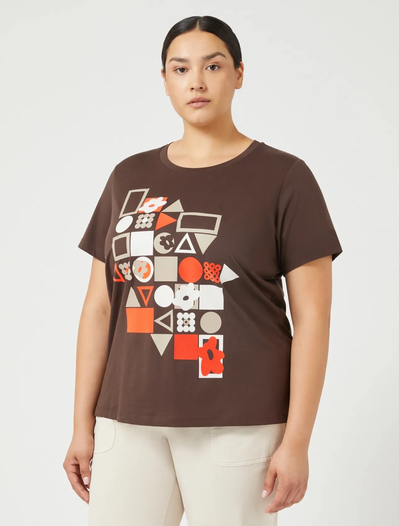 T-shirt in jersey con stampa*Marina Rinaldi Online