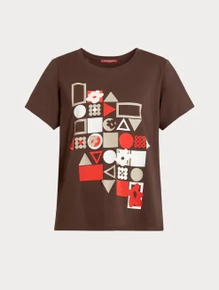 T-shirt in jersey con stampa*Marina Rinaldi Online