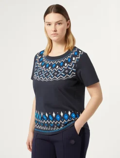 T-shirt in jersey con stampa*Marina Rinaldi Best