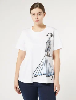 T-shirt in jersey con stampa*Marina Rinaldi Online
