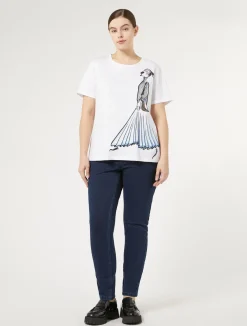 T-shirt in jersey con stampa*Marina Rinaldi Online