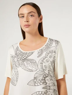 T-shirt in jersey con stampa*Marina Rinaldi Hot