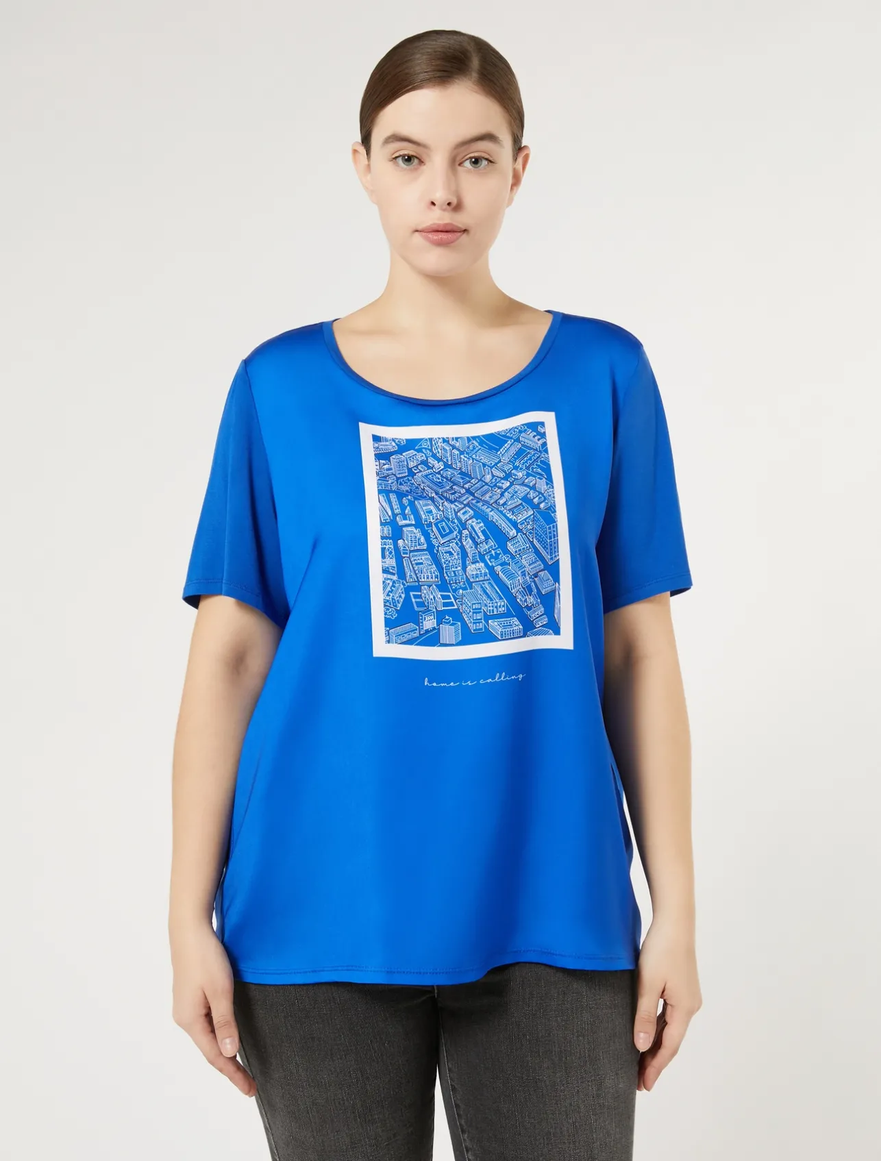 T-shirt in jersey con stampa*Marina Rinaldi Discount