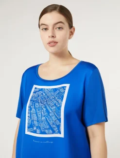 T-shirt in jersey con stampa*Marina Rinaldi Discount