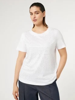 T-shirt in jersey con strass*Marina Rinaldi Outlet