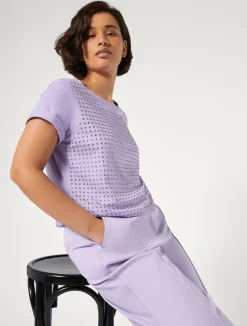 T-shirt in jersey con strass*Marina Rinaldi Best