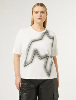 T-shirt in jersey di cotone stretch*Marina Rinaldi Outlet