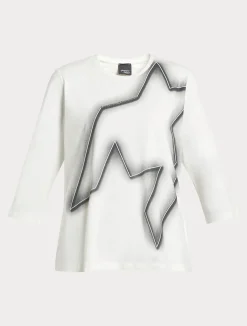 T-shirt in jersey di cotone stretch*Marina Rinaldi Outlet