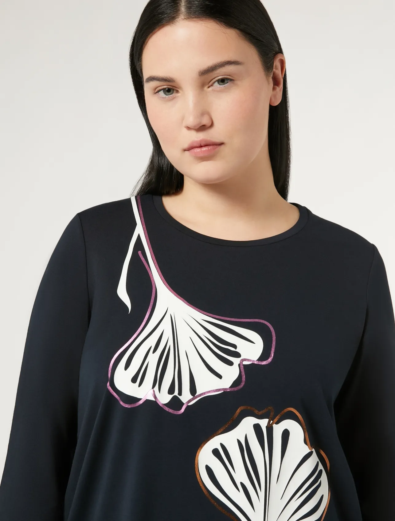 T-shirt in jersey di cotone stretch*Marina Rinaldi Fashion