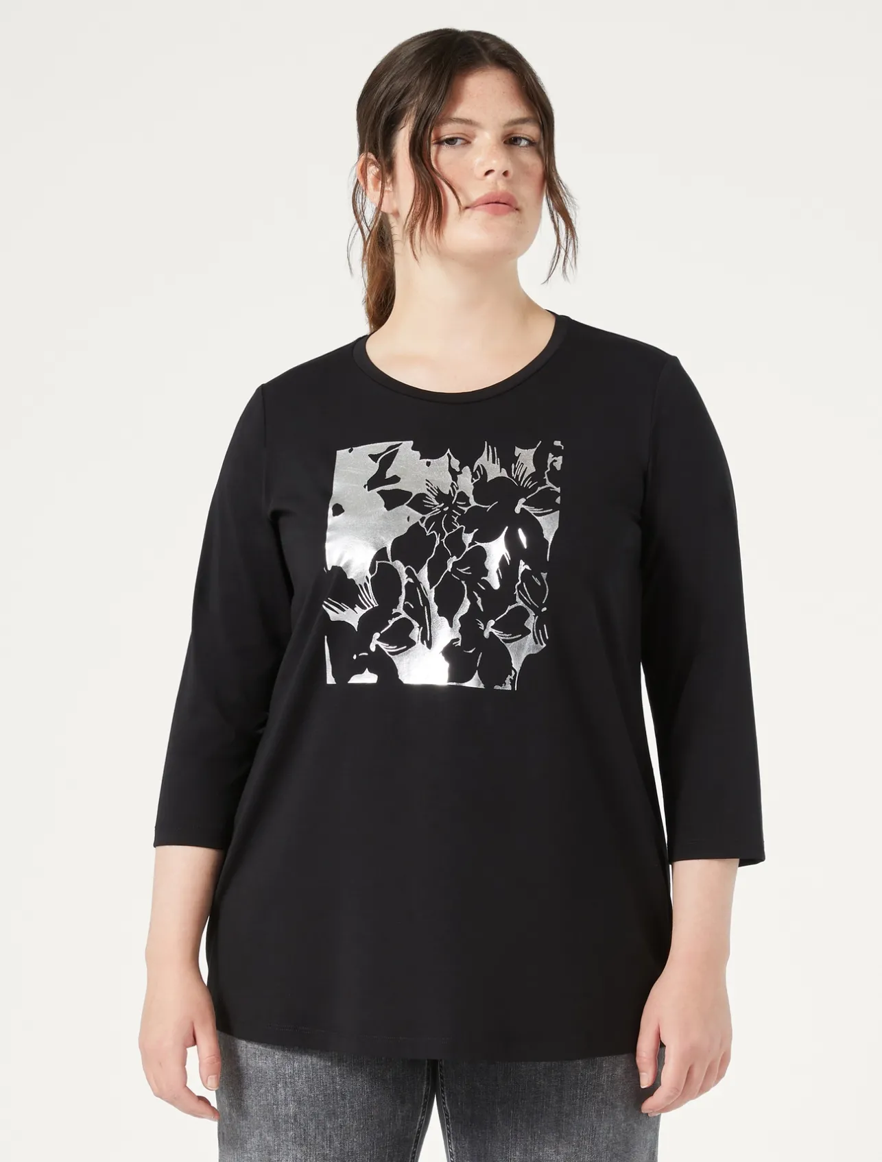 T-shirt in jersey di cotone stretch*Marina Rinaldi Sale