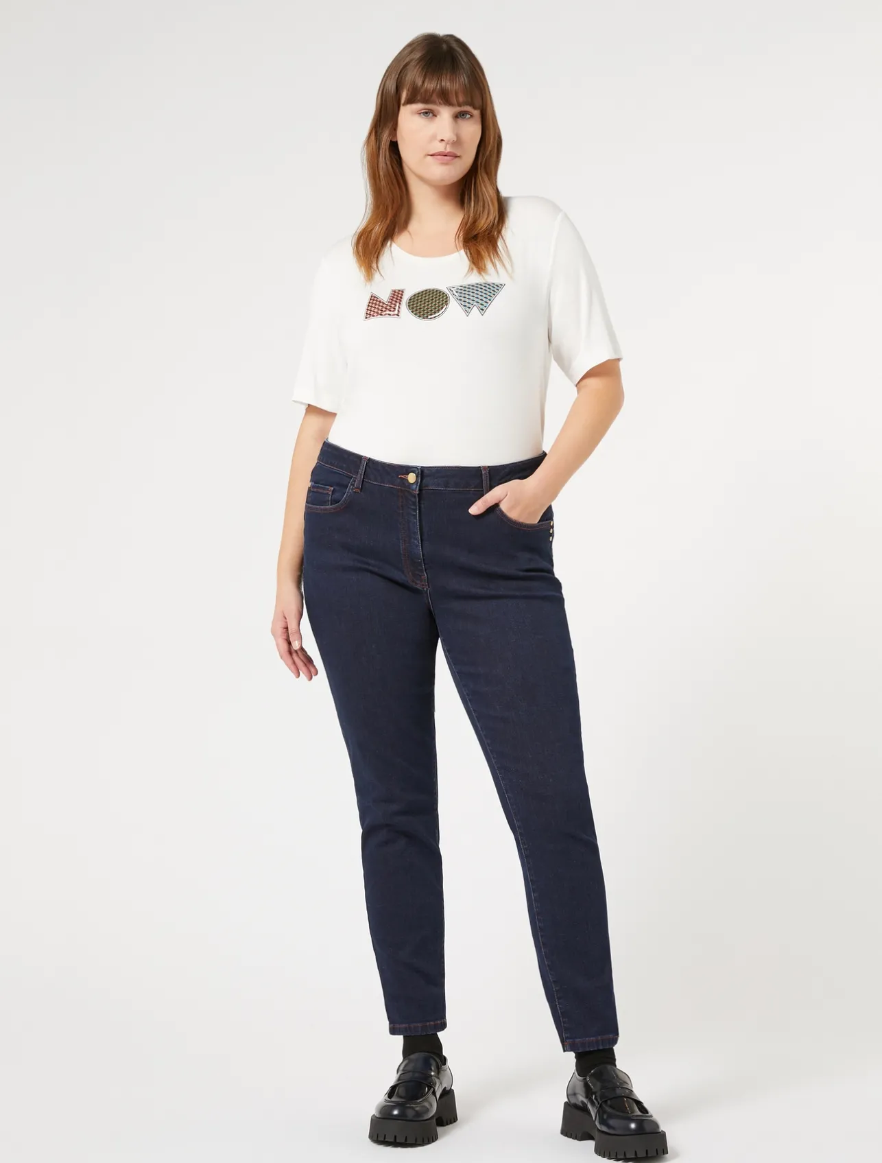 T-shirt in jersey di viscosa stretch*Marina Rinaldi Sale
