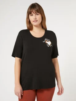 T-shirt in jersey di viscosa stretch*Marina Rinaldi Discount