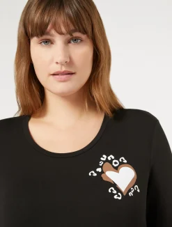 T-shirt in jersey di viscosa stretch*Marina Rinaldi Discount