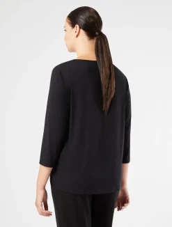 T-shirt in jersey di viscosa e raso*Marina Rinaldi Discount
