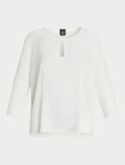 T-shirt in jersey di viscosa e raso*Marina Rinaldi Clearance