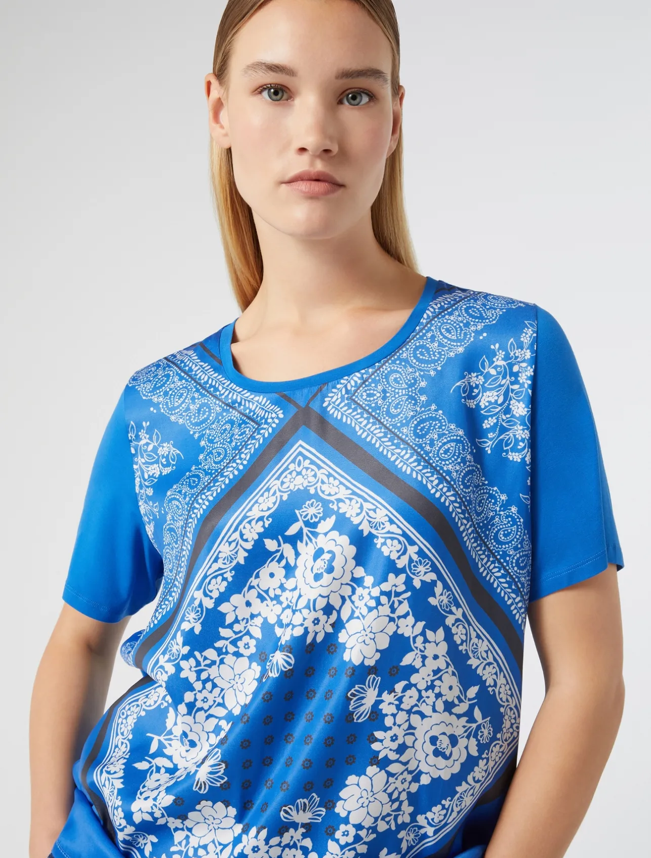 T-shirt in jersey di viscosa*Marina Rinaldi Discount