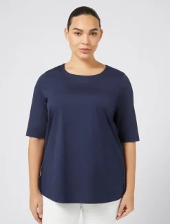 T-shirt in jersey e popeline*Marina Rinaldi Hot