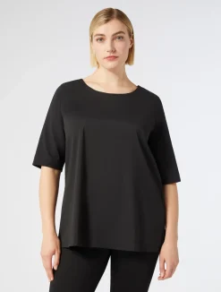 T-shirt in jersey e popeline*Marina Rinaldi Outlet