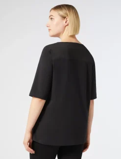 T-shirt in jersey e popeline*Marina Rinaldi Outlet