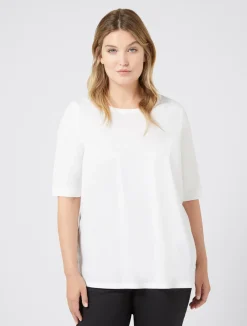 T-shirt in jersey e popeline*Marina Rinaldi Discount