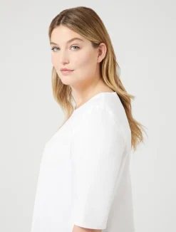 T-shirt in jersey e popeline*Marina Rinaldi Discount