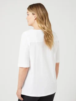 T-shirt in jersey e popeline*Marina Rinaldi Discount