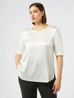 T-shirt in jersey e raso*Marina Rinaldi Hot