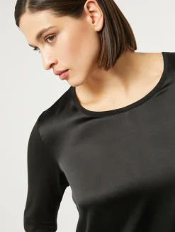 T-shirt in jersey e raso*Marina Rinaldi Discount