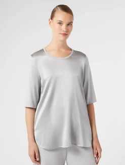 T-shirt in jersey e raso*Marina Rinaldi Hot