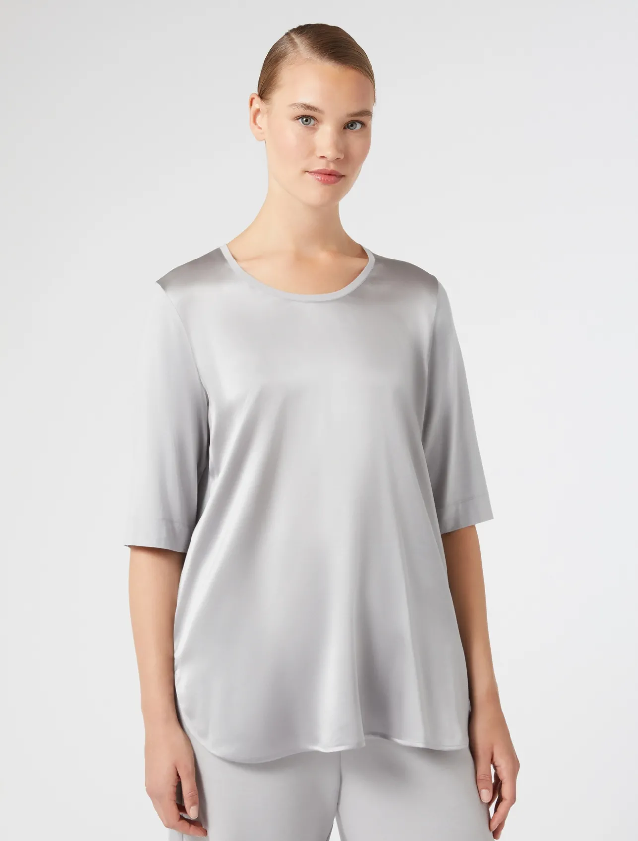 T-shirt in jersey e raso*Marina Rinaldi Hot