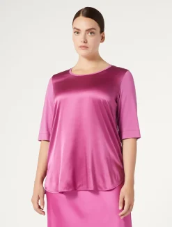T-shirt in jersey e seta*Marina Rinaldi Outlet