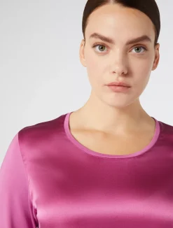 T-shirt in jersey e seta*Marina Rinaldi Outlet