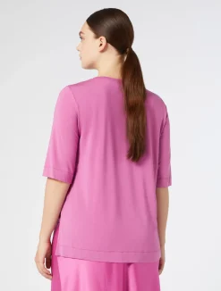 T-shirt in jersey e seta*Marina Rinaldi Outlet