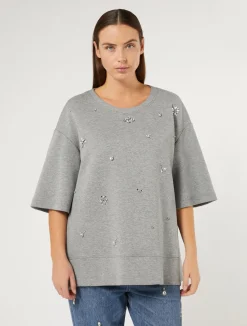T-shirt in jersey interlock*Marina Rinaldi Sale