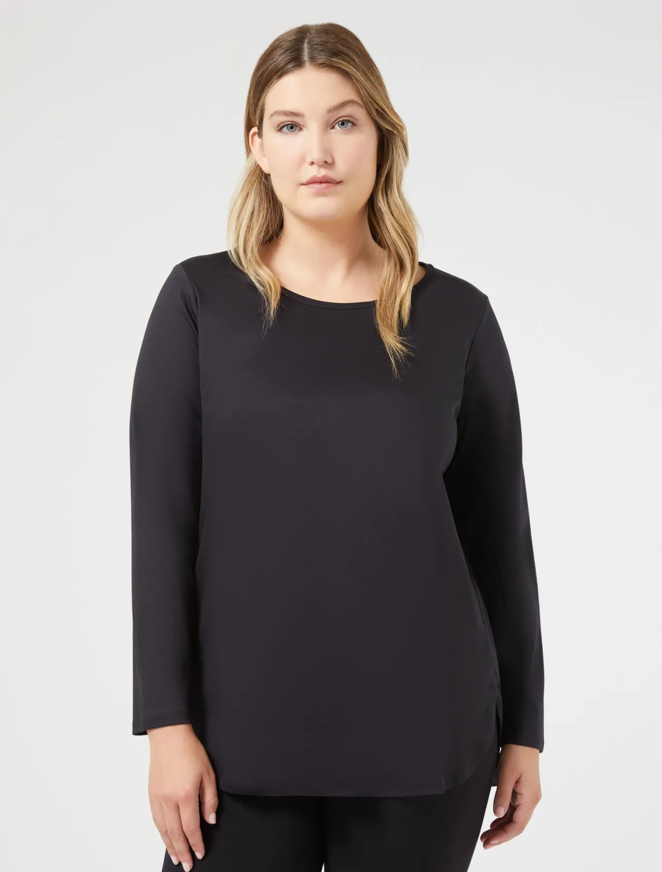 T-shirt in jersey interlock*Marina Rinaldi Outlet