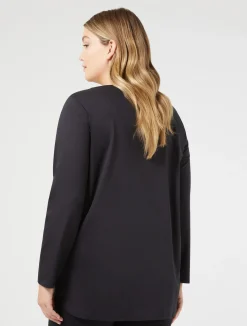 T-shirt in jersey interlock*Marina Rinaldi Outlet