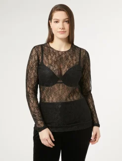 T-shirt in pizzo stretch*Marina Rinaldi Online