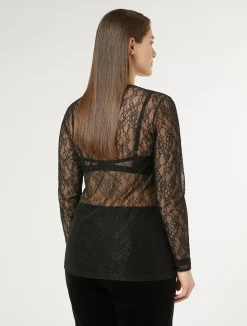 T-shirt in pizzo stretch*Marina Rinaldi Online